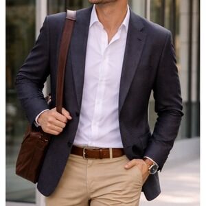 NWT AWearness Kenneth Cole Mens Notch Lapel Sport Coat 40R Wool Blend Tailored